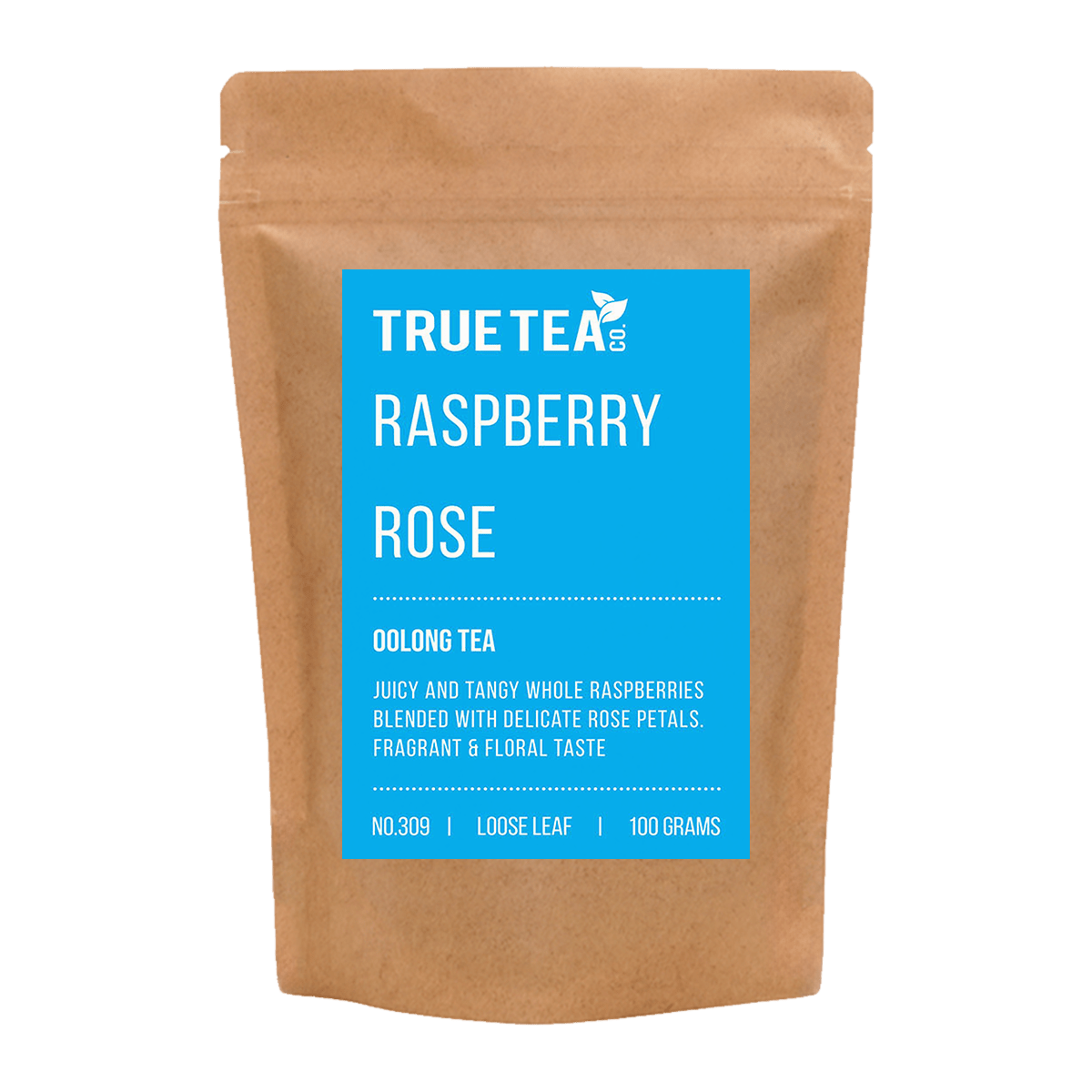 Raspberry Rose Oolong 309 CO raspberry rose oolong loose leaf tea packaging